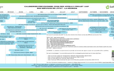 Calendrier prévisionnel 2026 des appels à projet des service de l&rsquo;État